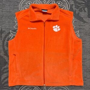 Columbia Orange Clemson Tigers Fleece Vest